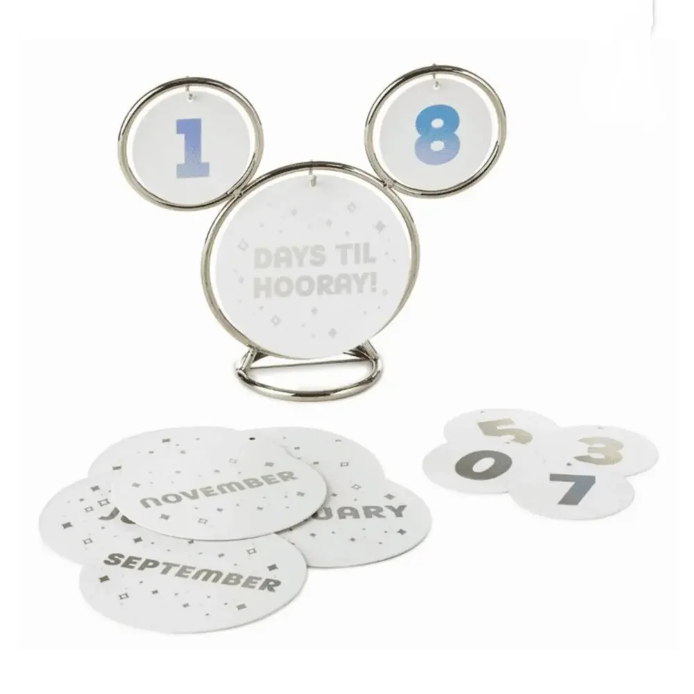 Hallmark Disney 100 Years of Wonder Mickey Ears Silver Frame Perpetual Calendar